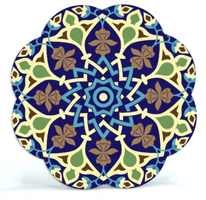 Regalo edera all'ingrosso personalizzato basso MOQ Dia 10*10 cm di assorbimento d'acqua Mandala in ceramica sottobicchiere per bevande