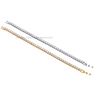 <b>Copper</b> Easy Snap Tennis Chain 3mm 4mm 5mm Zircon Single Row Hip Hop <b>Bracelet</b> Tanjing Fashion Lijing Necklace - Product Image 4