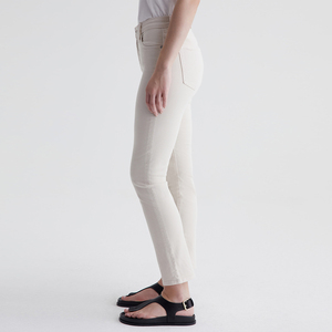 OEM High Rise Slim Straight <strong>White</strong> <strong>Cropped</strong> Denim Pants for <strong>Women</strong> Breathable Embroidered <strong>Jeans</strong> with Tassel Rivet Waist Decoration - Product Image 5