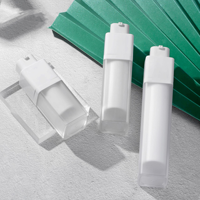 Flacon pompe airless torsadé en acrylique givré de 50 ml avec logo personnalisé pour sérum de soin de la peau