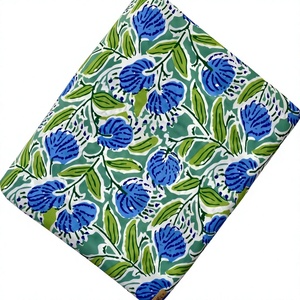 Floral Printed cotton hand Block Printed <b>Fabric</b> Medium <b>Weight</b> Woven Cotton Home Textile Cushion Material - Product Image 1