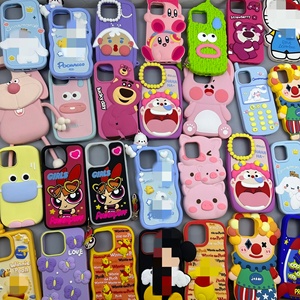 Unit price 0.49 cheap silicone Cases for iPhone Wholesale iphone <b>pouch</b> card holder camera protector Leather phonecase 17 Pro Max - Product Image 4