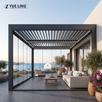 Pergola à toit à lames orientables en aluminium sur mesure pour les constructeurs et les entrepreneurs, terrasse, jardin, lames orientables réglables