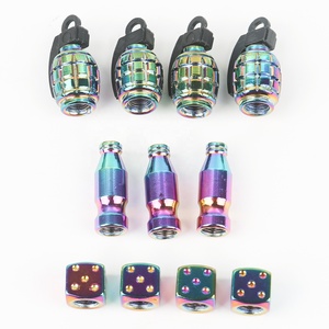 Effie thỏ phổ đồ đạc rực rỡ màu sắc xe lốp van nắp màu sắc tươi sáng chống bụi hợp kim nhôm xoay cài đặt - Product Image 1