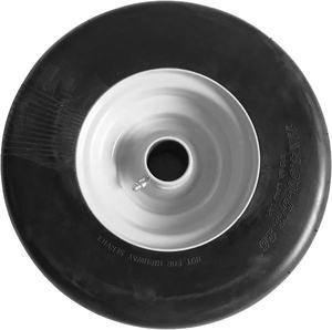 Hanak Nouvelle roue en métal solide 4.00-5 <span class=keywords><strong>chariot</strong></span> de golf <span class=keywords><strong>chariot</strong></span> <span class=keywords><strong>à</strong></span> benne basculante <span class=keywords><strong>chariot</strong></span> <span class=keywords><strong>à</strong></span> brouette PU roues de <span class=keywords><strong>course</strong></span> plates pour tondeuse <span class=keywords><strong>à</strong></span> gazon - Product Image 2