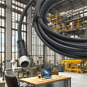 Câble d'alimentation CC 16AWG 24V 15A avec conducteur en cuivre, connecteur CCTV mâle/femelle 5,5x2,1mm, adaptateur LED 1,5m PVC industriel IP67 basse tension - Product Image 2