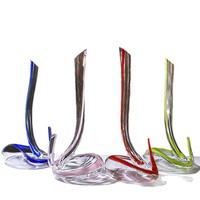 Carafe à vin en verre cristal transparent de forme serpent, design moderne, soufflée à la main, pour un versement rapide, durable, avec logo personnalisé