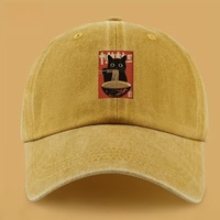 Casquette de baseball 6 panneaux réglable, panneau avant délavé, style professionnel tendance, usage extérieur, quatre saisons, unisexe