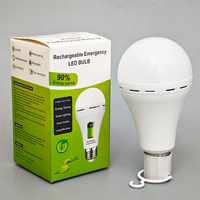 Ampoule A19 avec batterie intégrée avec crochet Ampoule de recharge d'urgence portable sans fil Ampoule de recharge Lumières LED avec batterie
