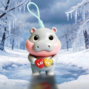 Cute Hippo Shape Mini Squishy <b>Blind</b> Box Keychain Collectible Slow Rising Sensory Squeeze Toy - Product Image 1