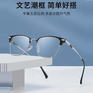 Montures de lunettes rectangulaires rétro RGK200, monture complète, verres en résine, protection contre la lumière bleue, légères, unisexes - Product Image 4