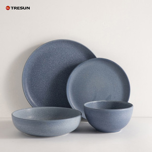 Juego de vajilla ecológica con esmalte, platos de cerámica aptos para lavavajillas de 16 piezas para uso diario - Product Image 5