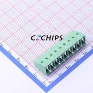 DB128V-5.08-9P-GN-S Screw Terminal Block Through hole Component (THT),P=5.08mm Connector 1x9P 5.08mm Green Through Hole - Product Image 2