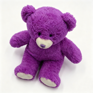 Ours en peluche violet, animal en peluche de couleur unie, décoration esthétique violette, jouet en peluche moelleux, décoration de chambre d'adolescent, ours en peluche à câliner - Product Image 1