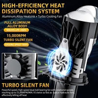 Nouveau phare de moto LED super lumineux haute puissance 12V 45W 50 000 lumens, type concentré, à brancher, ajustement universel, double faisceau