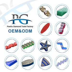 Disques abrasifs PanGu Diamond Grinding Shoes Bar Segments, forme trapézoïdale, à liaison souple, pour meuleuse à béton, OEM - Product Image 6