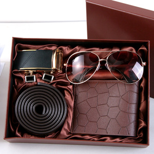 Set de Regalo para Hombre: Cinturón, Cartera y Gafas de Sol, Elegante Caja de Regalo para Negocios, Día de San Valentín, M3059 - Product Image 1