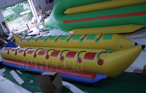Promotion exceptionnelle : Bateau banane gonflable 8 places <span class=keywords><strong>2023</strong></span> pour enfants et adultes – Tube aquatique tractable pour eaux fraîches - Product Image 4