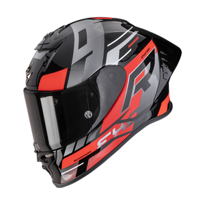 Casco Integral Scorpion Exo R1 Evo 2 Air Adrenaline Negro Rojo Plateado M - Product Image 1