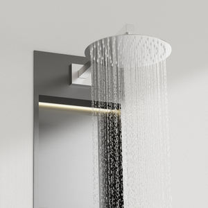 <span class=keywords><strong>Grande</strong></span> niche de douche <span class=keywords><strong>à</strong></span> double couche avec rangement, finition en acier inoxydable 304, avec une vanne de stabilisation de température moderne - Product Image 5