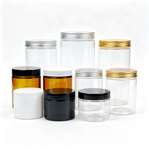 Pot cosmétique en plastique noir 50ml 100ml 200ml, contenant de crème en PET avec bouchon à vis pour emballage en gros - Product Image 2