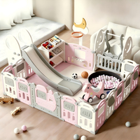Parc de jeu multifonctionnel OEM pour bébé avec tableau de dessin et panneaux rabattables, centre d'activités sécurisé pour tout-petits, idéal pour les enfants Montessori