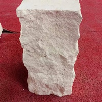 Socle en marbre naturel Lune Bloc de marbre blanc Piédestal Stand Naturak Split Table