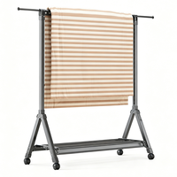 Porte-manteau de chambre avec étagère à chaussures, support de séchage rétractable et réglable