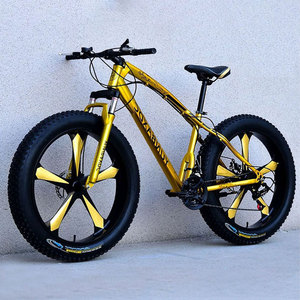 Vélo tout-terrain en acier pour adulte, à vitesse variable, avec amortisseurs, pneus extra larges 4.0, pour la plage, la neige et la montagne - Product Image 3