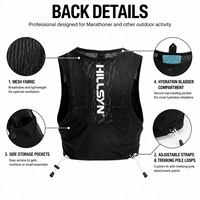 Gilet d'hydratation minimaliste pour la course à pied, pour hommes et femmes, capacité 8L, multi-poches, pour le fastpacking et l'entraînement quotidien