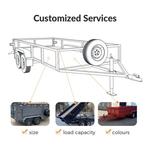 10x5 <span class=keywords><strong>Tipper</strong></span> 7x18 kecil taman kereta gandeng pertanian pertanian hidrolik - Product Image 5