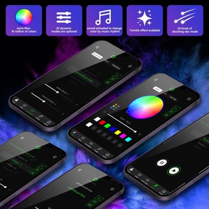 Jinxin DC12V Twinkle 20W ứng dụng điều khiển LED Đèn sợi quang môi trường xung quanh xe Ghế chiếu sáng RGB sao băng sợi đuổi theo - Product Image 2