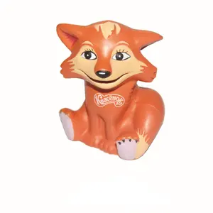 Fabrik Großhandel Förderung benutzer definierte Logo Kinder Erwachsenen Fuchs geformt Anti-Stress PU Schaum Squishy Squeeze Reliever Ball Spielzeug