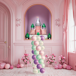 Kit de arco de globos de aluminio con forma de Castillo de princesa para fiestas de <span class=keywords><strong>cumpleaños</strong></span> y graduación de niñas, Incluye juego de suministros para el regreso a la escuela - Product Image 4