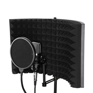 Écran insonorisé de bouclier d'isolation de microphone d'accessoires de mousse insonorisante à haute densité pour le microphone de studio d'enregistrement - Product Image 1