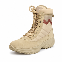 Bottes tactiques pour hommes, direct usine, hautes, résistantes à l'usure, antidérapantes, à lacets, avec fermeture éclair, légères, pour l'extérieur et la randonnée estivale