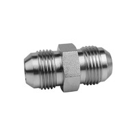 Adaptor Hidrolik Baja Karbon Baja Tahan Karat SAE JIC Male Straight Hose Connector 37 Derajat Flared Tube Fittings 2403/1J Adapt