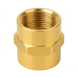 Oferta Especial: Conector de Latón Forjado Resistente a la Corrosión, Acoplador de Tubería de Pulgada Igual, Rosca Doble Hembra, Clase 150, OEM para Agua - Product Image 1