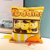 Ruunjoy nouveauté Kawaii en peluche un sac de collation pouding chien en peluche oreiller créatif beau jouet 35*45cm personnalisé
