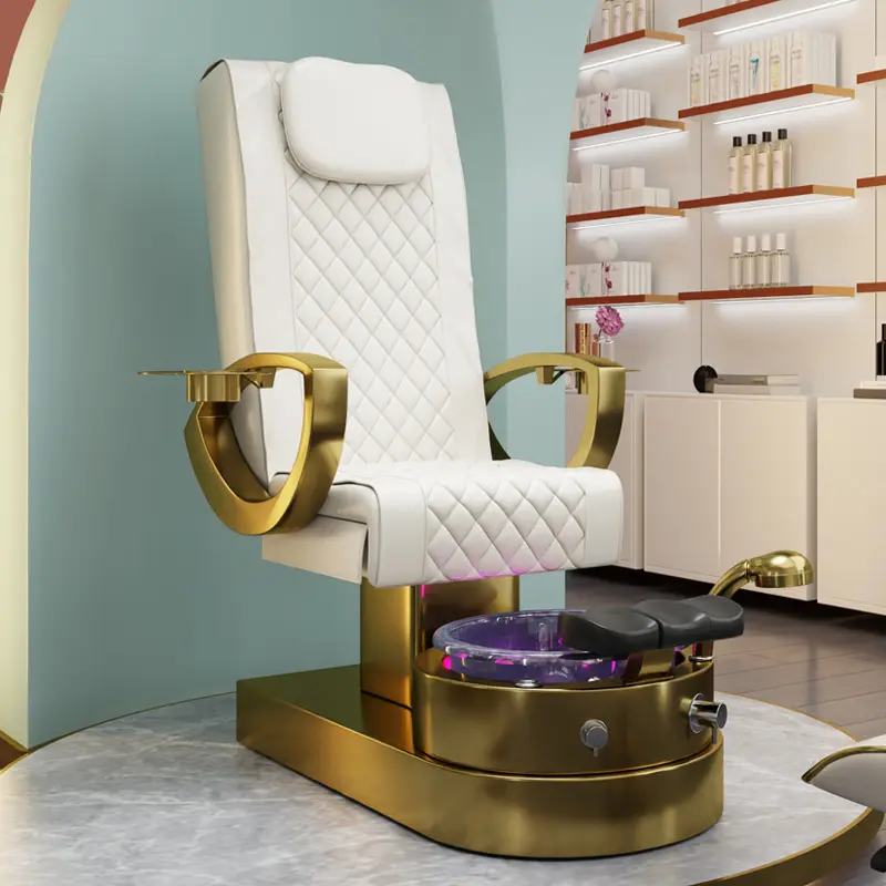 Silla de pedikur lujo 2023 modern mewah penutup tempat duduk manikur pijat kaki spa pedikur kursi untuk teknologi kuku salon