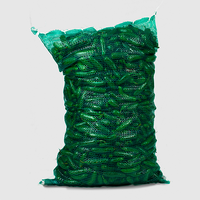 Zak met een trekkoord voor hout, aardappelen, uien, rood, oranje, geel of groen.