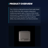 Lector fijo RFID UHF Blue Tooth con sensor, gestión de inventario, USB, lector RFID UHF de 8 puertos con SDK, 1 unidad