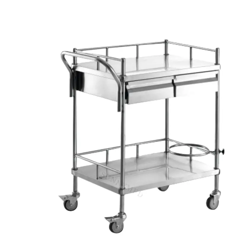 SY-R039 diversi tipi di attrezzature mediche in acciaio inox carrello di emergenza medica trolley