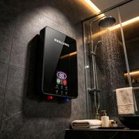 Chauffe-eau électrique instantané 110V/220V, commande tactile, chauffage rapide, unité de douche compacte, pour maison, salle de bain multiple, hôtel