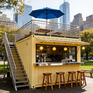 Cafetería Prefabricada Moderna de Dos Pisos, Contenedor de 10 pies para <span class=keywords><strong>Bar</strong></span> y Cafetería - Product Image 1