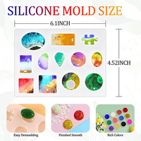 Kit de fabrication de bijoux en résine époxy, moules en silicone pour la création de bijoux DIY en gros
