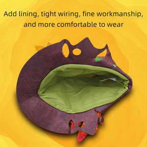 Chapeau de sorcier en feutre Luling Yaoyao Feuille d'érable L (58-60cm) – Accessoire de costume pour fête d'Halloween, chapeau d'automne - Product Image 3