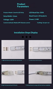 Led Strip ánh sáng giá rẻ 220V <span class=keywords><strong>RGB</strong></span> 60Led 72led 96led144led 5050 con chip LED Strip Ánh Sáng IP65 không thấm nước trang trí nội thất thông minh dải đèn - Product Image 6