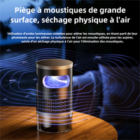 Lampe anti-moustiques à semi-conducteurs, aspiration turbo silencieuse, piège UV écologique, portable USB pour chambre et salon