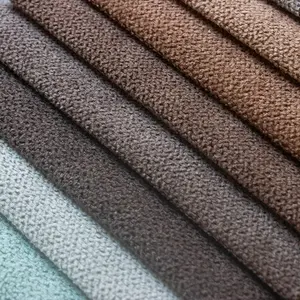 Free Sample Home Textile 100% Polyester Plain Weaved Sofa Fabrics Upholstery Velvet Sofa Fabric